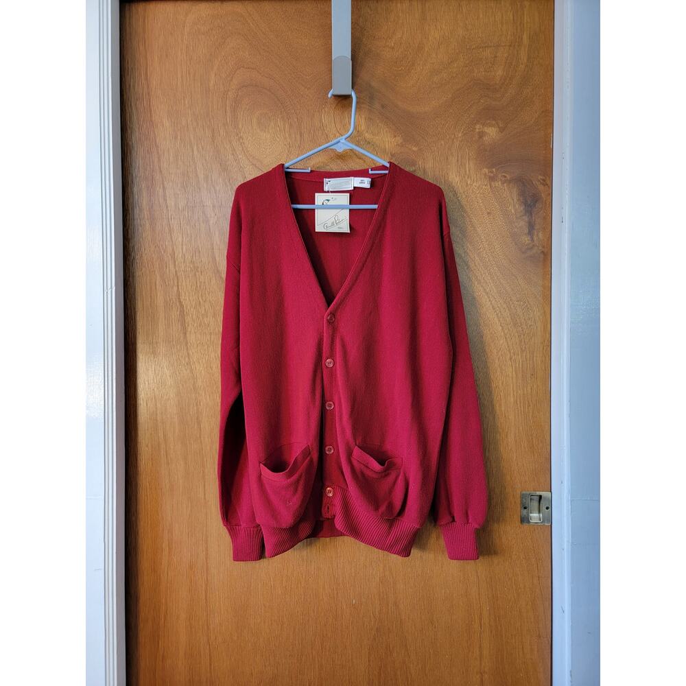 NWT - Vintage Deadstock Arnold Palmer Red Cardigan - Sz: XL